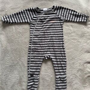 Striped Gray BONDS One Piece